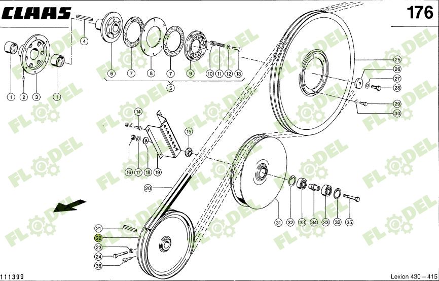 Fulie gura alimentare combina CLAAS 667545