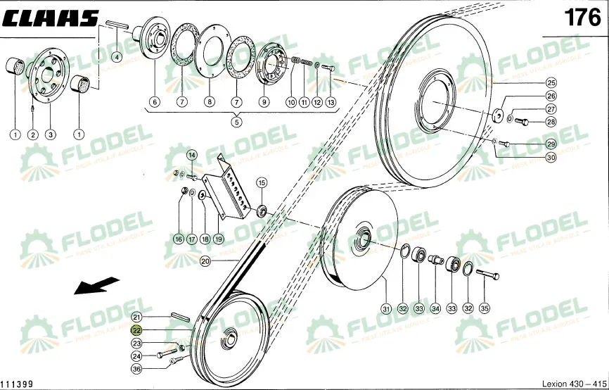 Fulie gura alimentare combina CLAAS 667545
