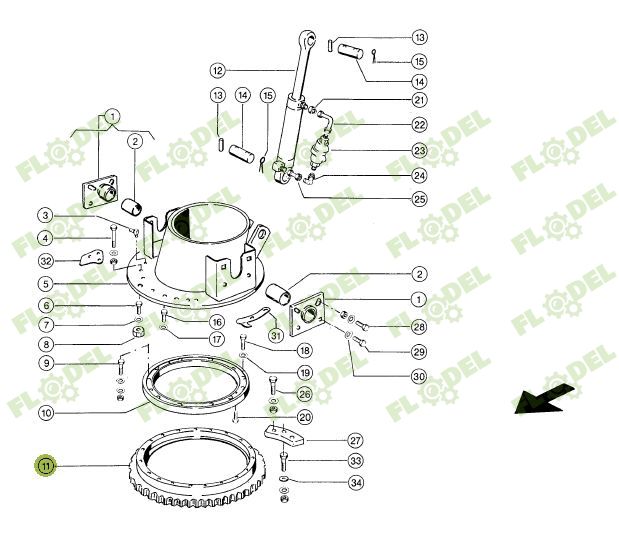 Coroana burlan ejectare CLAAS JAGUAR 076221 Original CLAAS