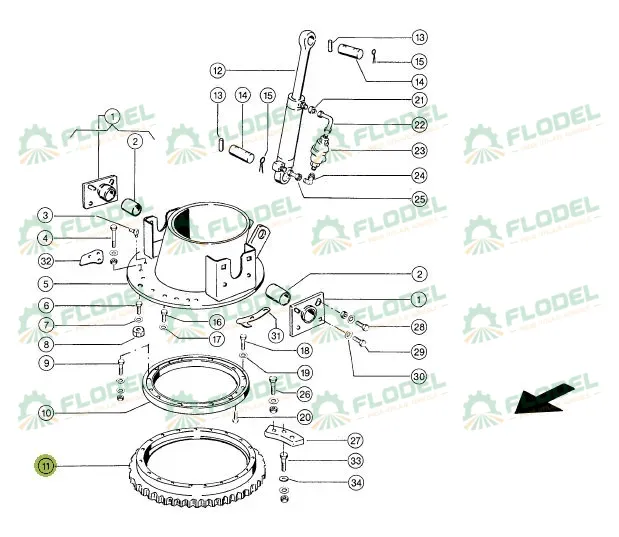 Coroana burlan ejectare CLAAS JAGUAR 076221 Original CLAAS