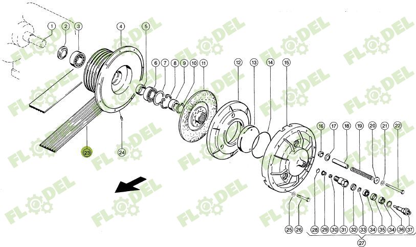 Curea transmisie 7HB CLAAS JAGUAR 076401 GATES