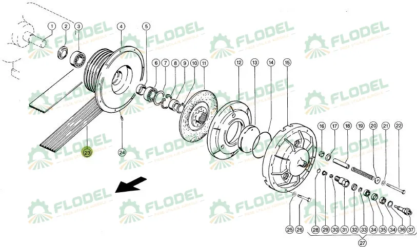 Curea transmisie 6HB combina CLAAS JAGUAR 077796 GATES