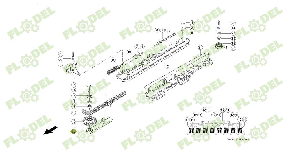 Suport pinion intinzator culegator porumb CLAAS CONSPEED 995177 Original CLAAS