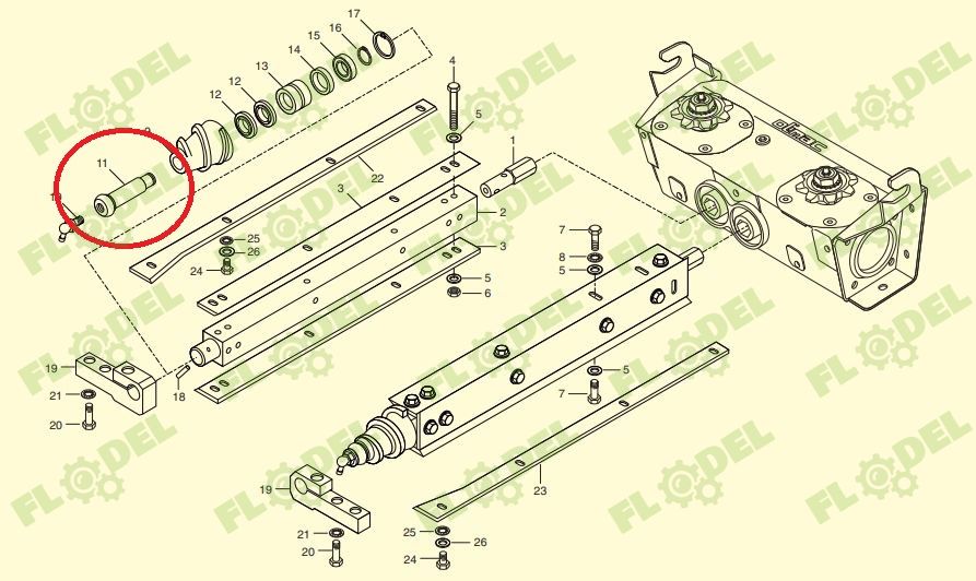 Bolt varf sul culegator porumb OLIMAC DR11110