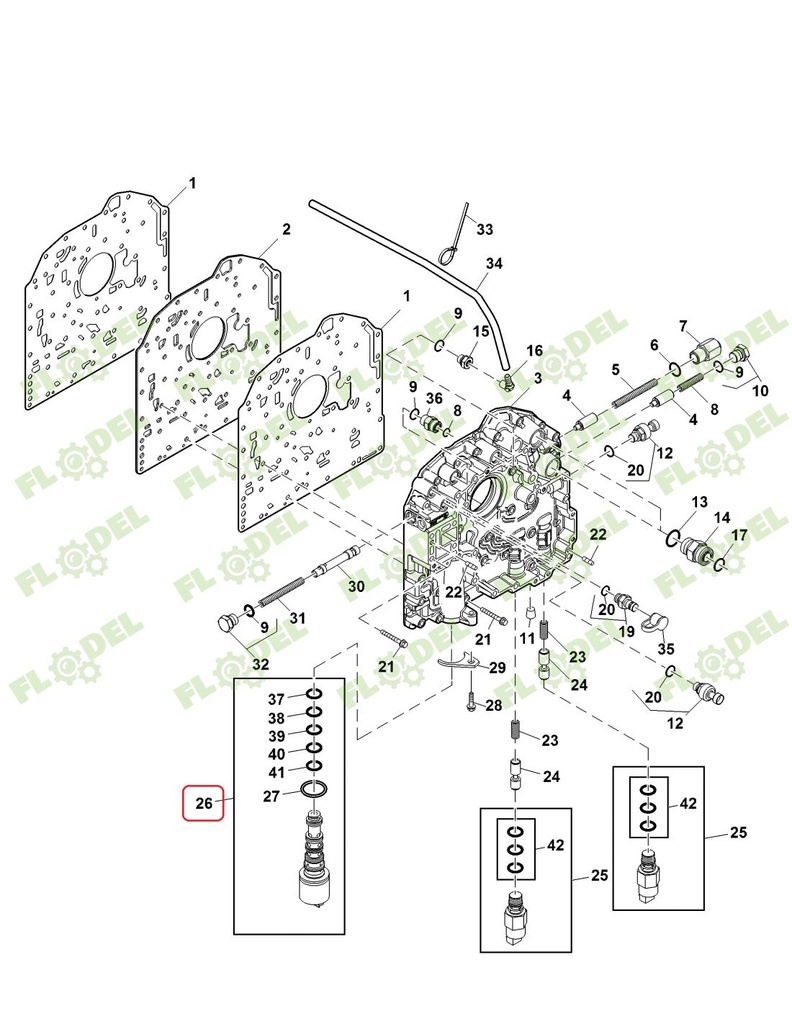 Electrovalva transmisie tractor John Deere RE177539