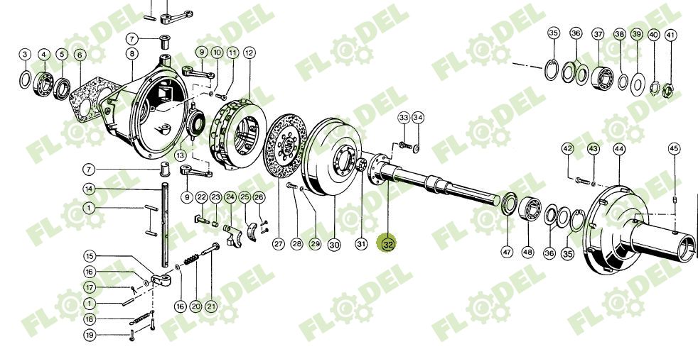 Ax ambreiaj cu filet combina CLAAS 679990