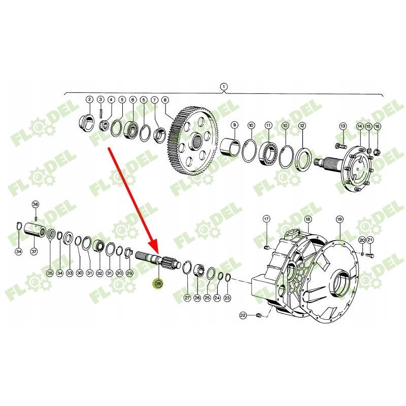 Ax transmisie finala combina CLAAS 679242