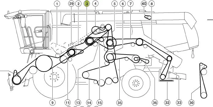 Curea 7HB combina CLAAS LEXION 644884 GATES