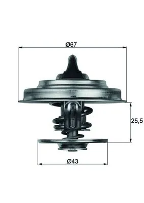 Termostat motor Mercedes Benz OM 366 001 203 39 75 MAHLE
