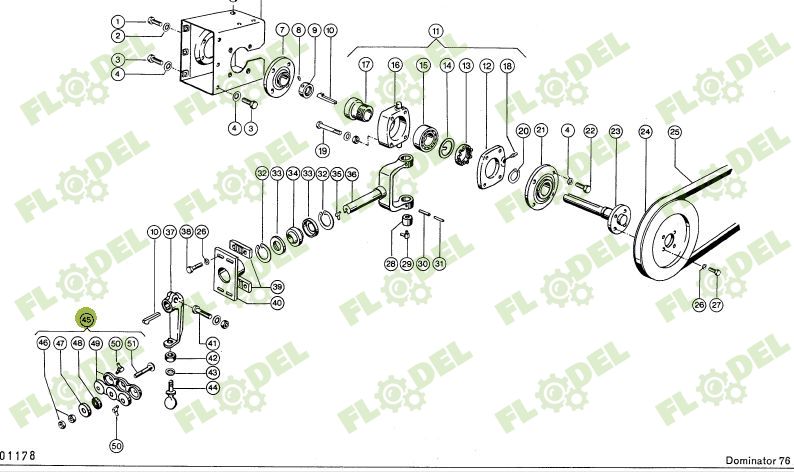 Lagar complet 108x40mm combina Claas