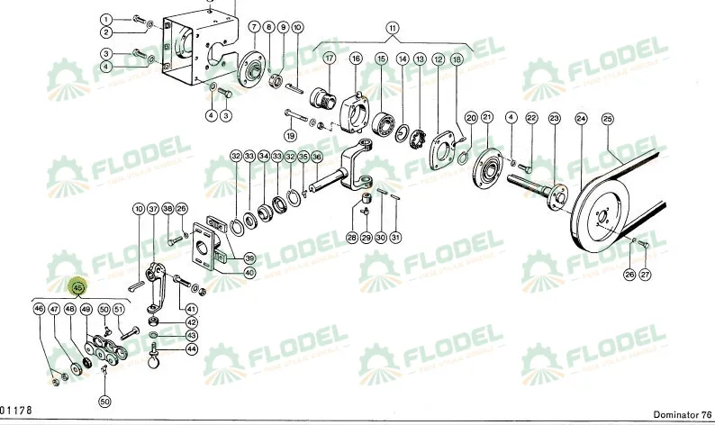 Lagar complet 108x40mm combina Claas