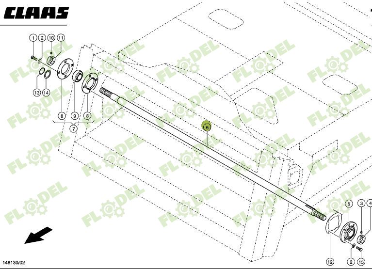 Ax gat combina CLAAS LEXION 517441