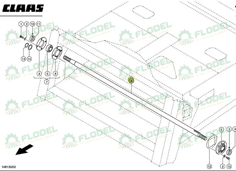 Ax gat combina CLAAS LEXION 517441