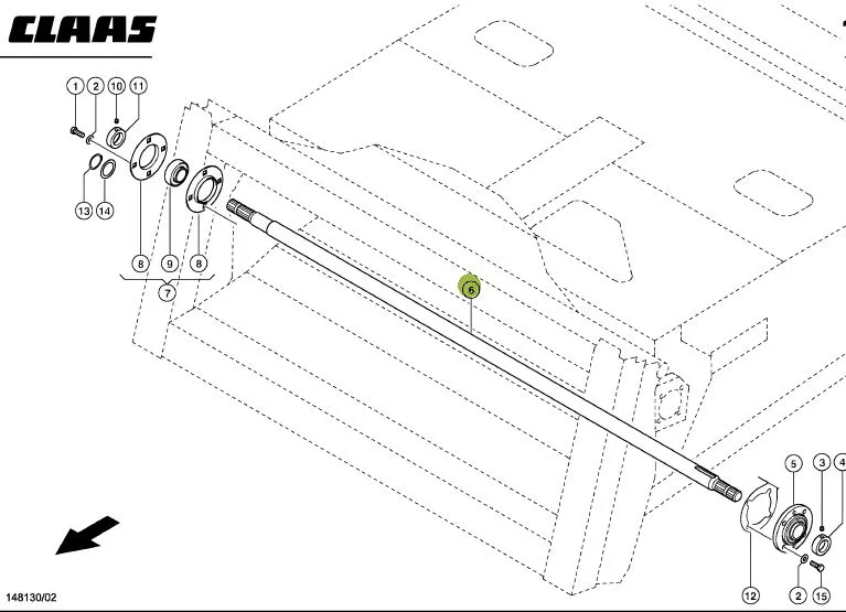 Ax gat combina CLAAS LEXION 517441