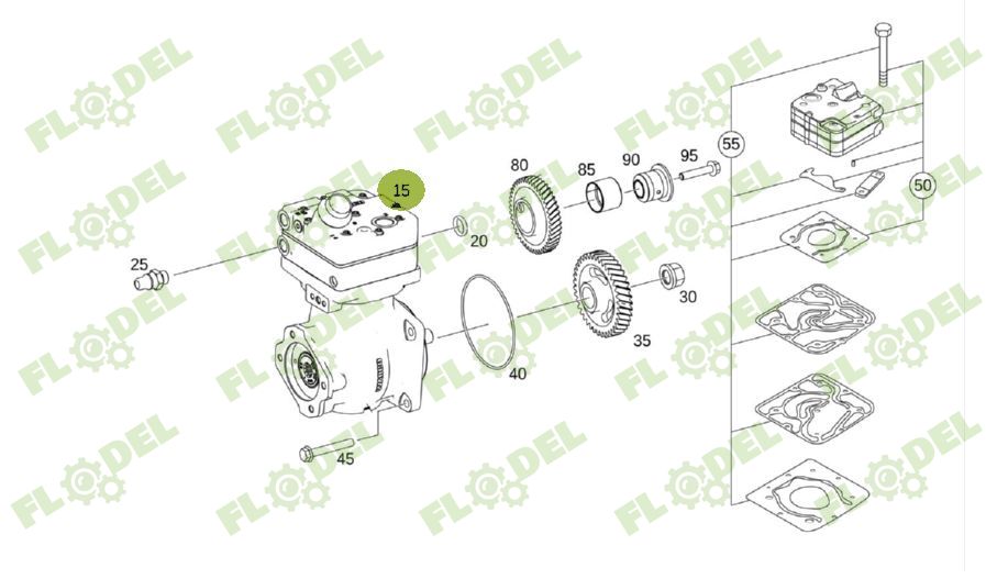 Compresor aer comprimat combina CLAAS LEXION TUCANO 996212