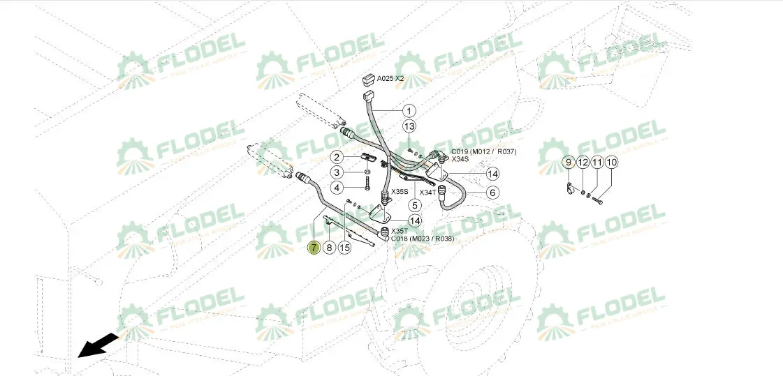 Cablu electric reglare sita combina CLAAS 013786