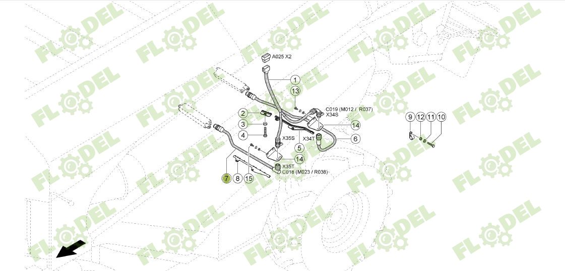 Cablu electric reglare sita combina CLAAS 0000137860 Original CLAAS