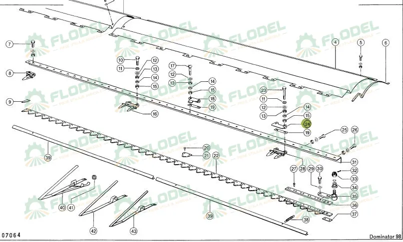 Ghidaj cutit CLAAS 108x68mm 613017
