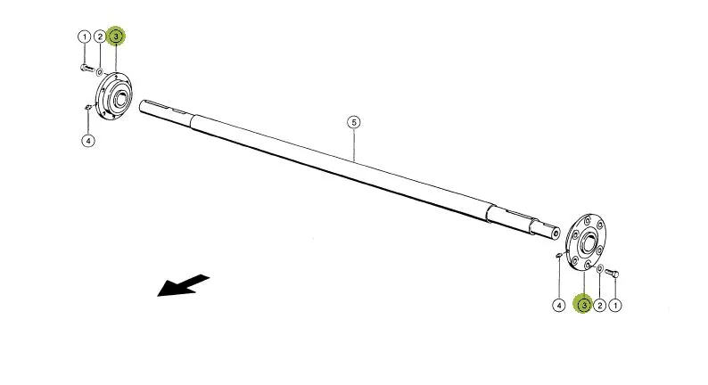 Lagar cu rulment ax rotor combina CLAAS 667404