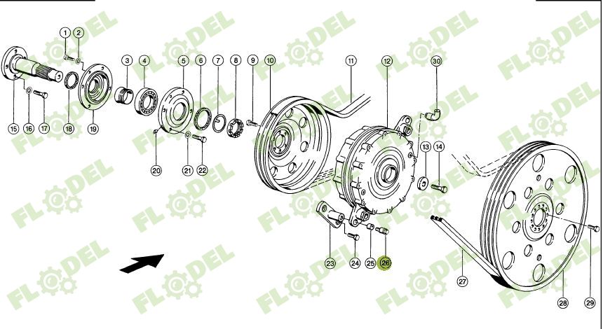Surub conic reductor combina CLAAS 628700