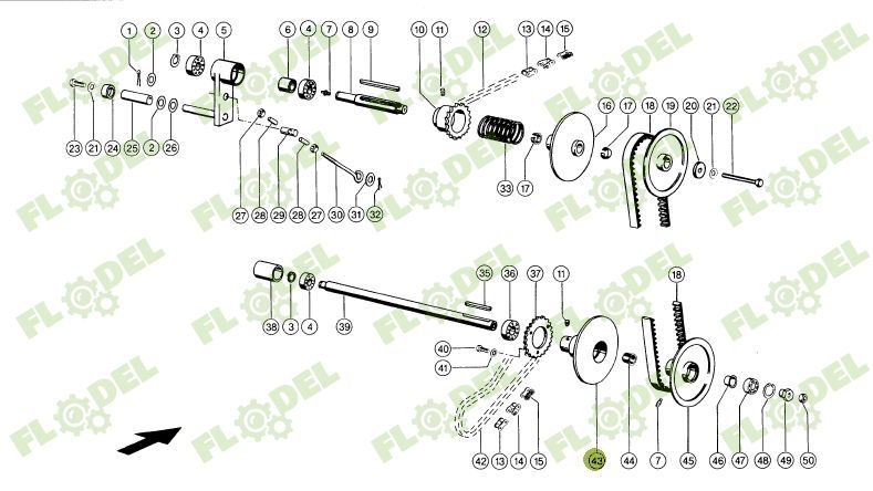 Fulie rabator CLAAS 205x30mm 670202
