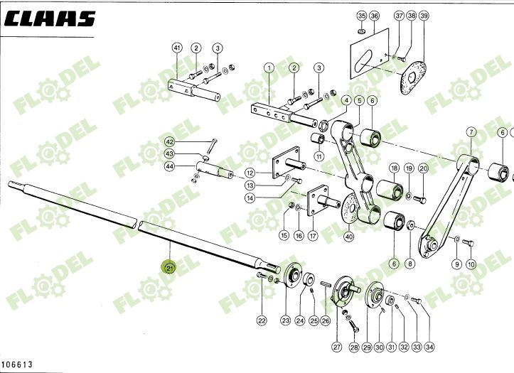 Ax actionare excentric site combina CLAAS 605003