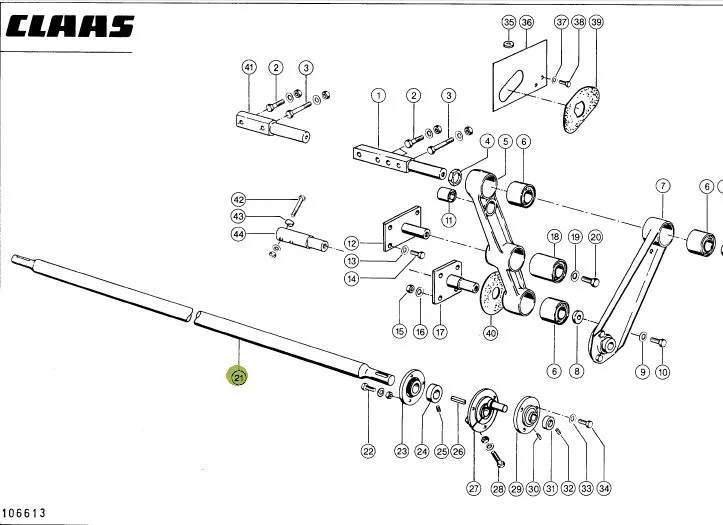 Ax actionare excentric site combina CLAAS 605003