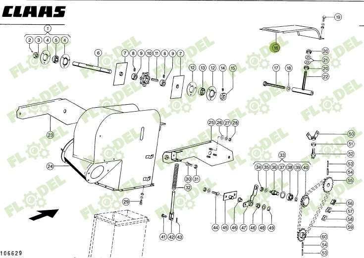 Capac elevator combina CLAAS 605447
