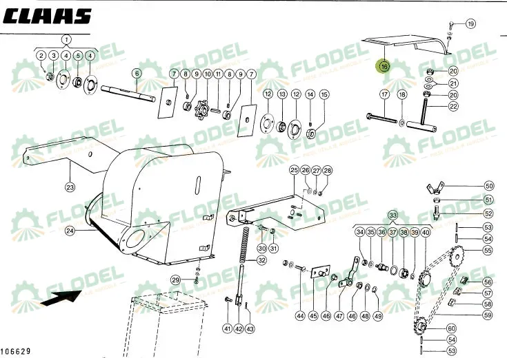 Capac elevator combina CLAAS 605447
