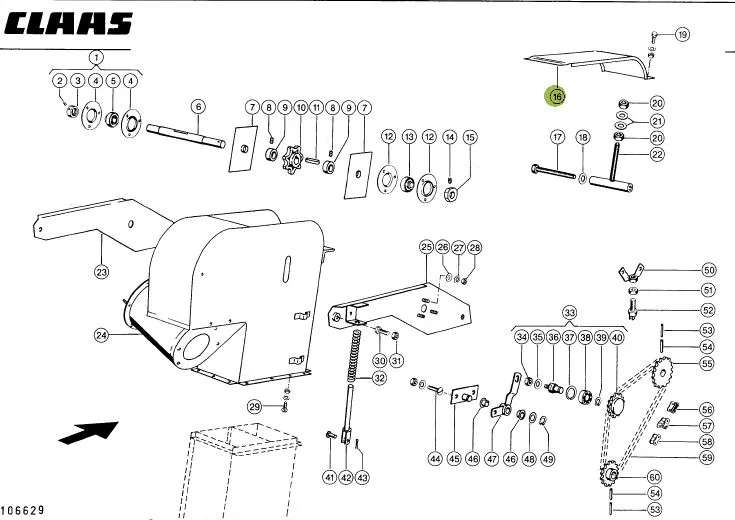 Capac elevator combina CLAAS 605447