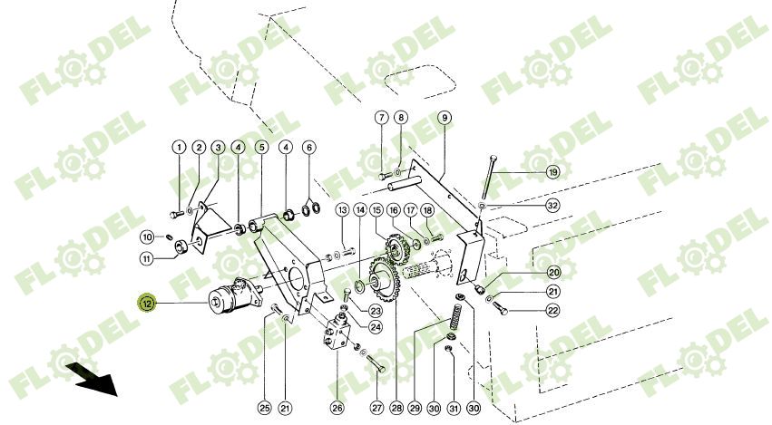 Motor hidraulic inversare sens gura alimentare combina CLAAS 074318