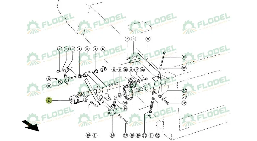 Motor hidraulic inversare sens gura alimentare combina CLAAS 074318
