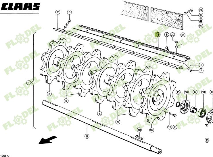 Set sine batator combina CLAAS LEXION 174763 174764