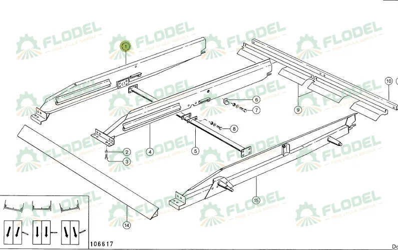 Suport lateral sita combina CLAAS 647518