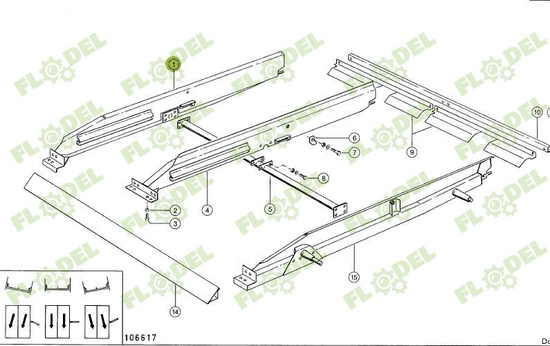 Suport lateral sita combina CLAAS 647518