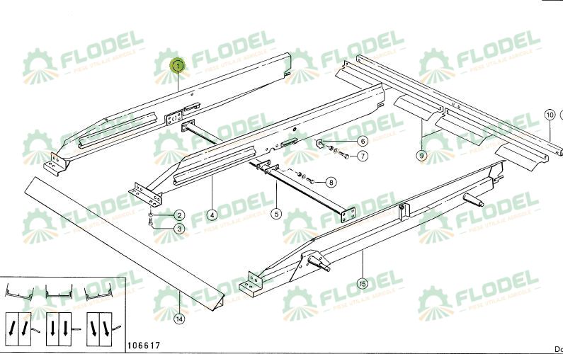 Suport lateral sita combina CLAAS 647518