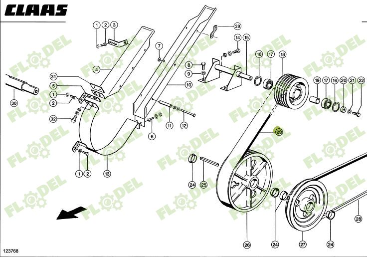 Curea multipla 4HB combina CLAAS LEXION 352371