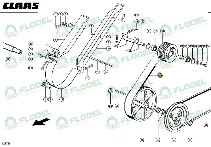 Curea multipla 4HB combina CLAAS LEXION 352371