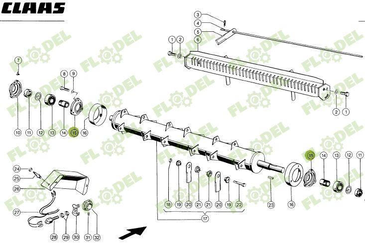 Carcasa rulment tocator combina CLAAS  061410