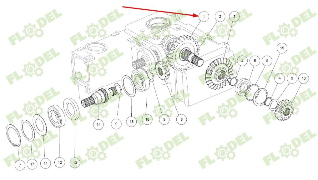 Pinion Z-26 grup culegator porumb CAPELLO 04.5030.00
