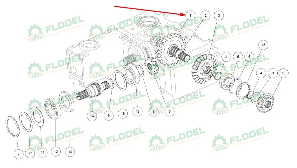 Pinion Z-26 grup culegator porumb CAPELLO 04.5030.00