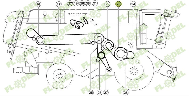 Curea 3HB combina CLAAS 644965 OPTIBELT