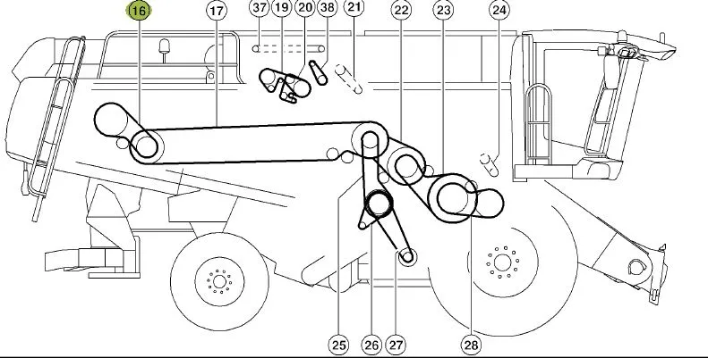 Curea 3HB combina CLAAS LEXION 628792 GATES
