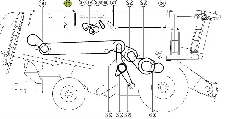 Curea 3HB actionare rotor combina CLAAS LEXION 644961 GATES