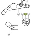 Curea 8PK combina CAAS LEXION 628964 GATES