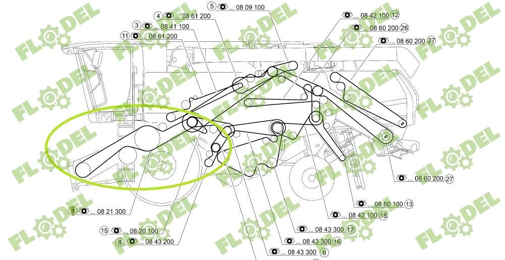 Curea combina CLAAS 554017 GATES
