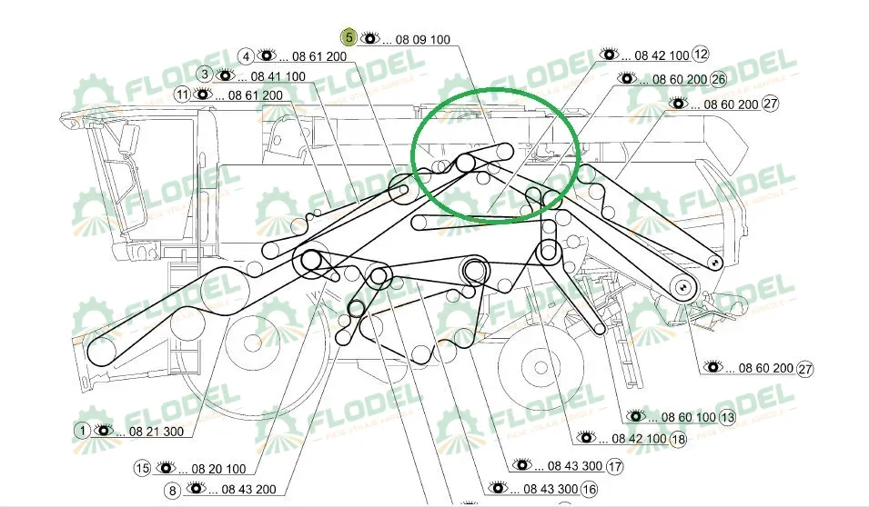 Curea 4HB combina CLAAS 660569 GATES