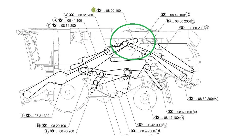 Curea 4HB combina CLAAS 660569 GATES