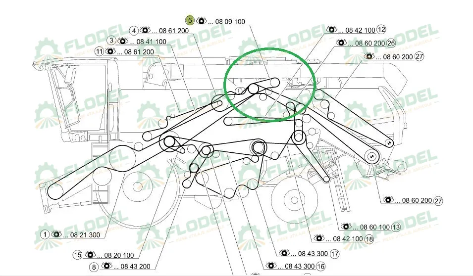 Curea 4HB combina CLAAS TUCANO 554361 GATES