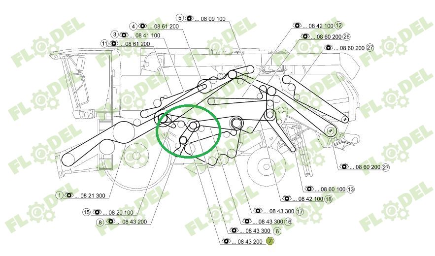 Curea variator vant combina CLAAS TUCANO 644362 GATES
